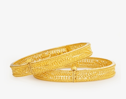 21294 22ct Gold Jali Bangles, HD Png Download, Free Download