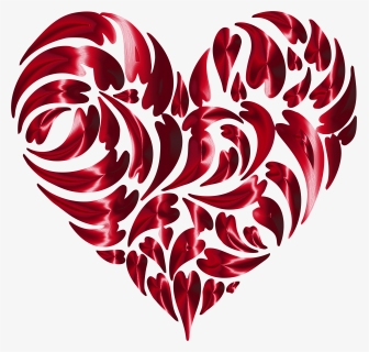 Abstract Distorted Heart Fractal Vermilion No Background, HD Png Download, Free Download
