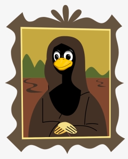 Transparent Tux Png - Draw Mona Lisa Easy, Png Download, Free Download