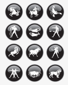Black Zodiac Signs Png Clipart Picture Belier - Zodiac Signs Symbols Png, Transparent Png, Free Download