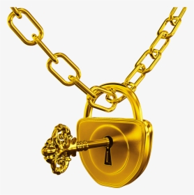 Golden Key Transparent Images - Lock And A Key, HD Png Download, Free Download