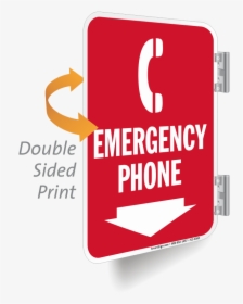 Emergency Phone Double Sided Metal Sign - Sign, HD Png Download, Free Download