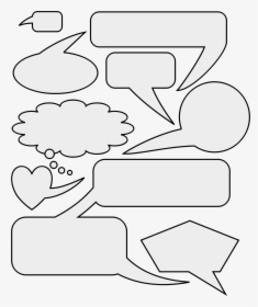 And Thought Bubbles Big - Line Art, HD Png Download, Free Download
