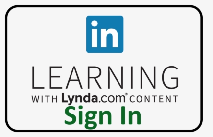 Linkedin Learning Sign-in Button - Sign, HD Png Download, Free Download