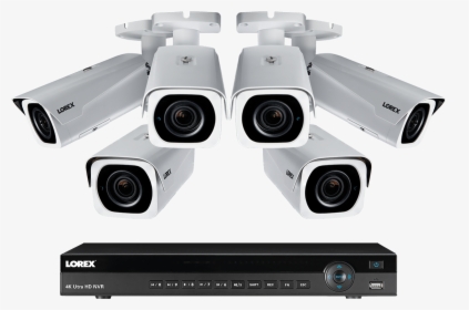 4k Ultra Hd Ip Nvr System With 6 Outdoor 4k Ip Motorized - Lorex Security Camera System, HD Png Download, Free Download