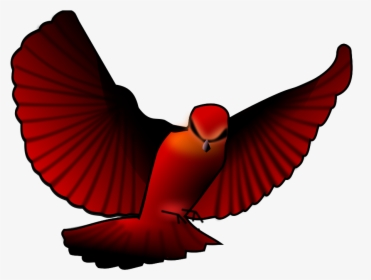 Birds Clipart Free Clipart Image - Red Bird Flying Clipart, HD Png Download, Free Download