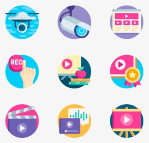 Video And Camera - School Flat Icon Png, Transparent Png, Free Download