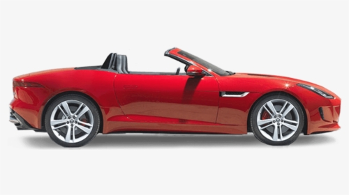 Red Jaguar F Type Car Side View Png Image Hd Wallpaper - Jaguar F Type Targa, Transparent Png, Free Download