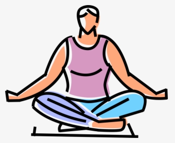 Meditation And Yoga Vector - Sitting, HD Png Download, Free Download