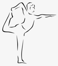 Vector Drawing Of Dandayamana Yoga Pose - Flexibility Clipart, HD Png Download, Free Download