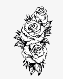 Sleeve Tattoo Drawing Sketch Rose - Rose Forearm Tattoo Drawing, HD Png Download, Free Download