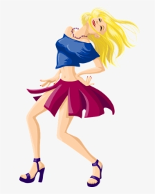Dancing, Girl, Attractive, Sexy, Disco, Fashion, Young - Dancing Girl Png Transparent Cartoon, Png Download, Free Download