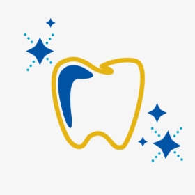 Blue And Yellow Icon Of A Tooth - Illustration, HD Png Download, Free Download