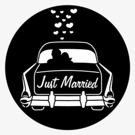 Transparent Car Clipart Top View - Wedding Car Silhouette Png, Png Download, Free Download