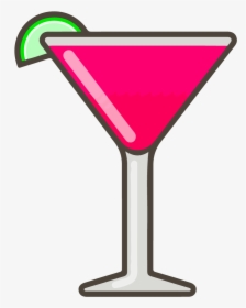 Lady Vector Wine - Pink Cocktail Emoji, HD Png Download, Free Download