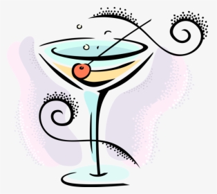 Vector Illustration Of Martini Alcohol Beverage Cocktail, HD Png Download, Free Download