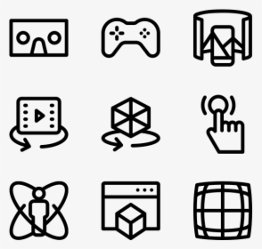 Virtual Reality - White Icons Png, Transparent Png, Free Download