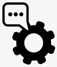 Text Settings Symbol Of A Cogwheel With A Speech Bubble - Mobile Setting Logo Png, Transparent Png, Free Download