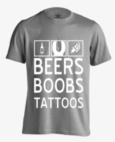 "beers Boobs Tattoos - Active Shirt, HD Png Download, Free Download