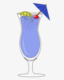Cobalt Blue,cocktail,martini Glass - Cocktail Clipart Blue, HD Png Download, Free Download