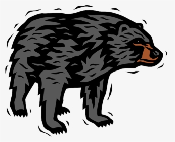 Black Angry White Bear Png Clipart - Black Bear Clip Art Png, Transparent Png, Free Download