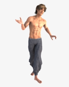 Hacer, 3d, Hombre, Guapo, Persona, Caminar, Feliz - Barechested, HD Png Download, Free Download