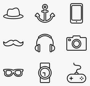 Hipster - Line Art, HD Png Download, Free Download