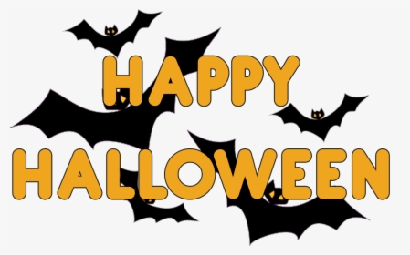 Happy Halloween Png Logo - Vleermuizen, Transparent Png, Free Download