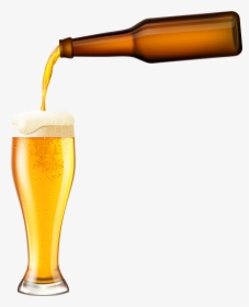 Drink Clipart Alcohol - Drinking Beer Bottle Png, Transparent Png, Free Download