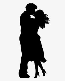 Png Kissing Couple Transparent Kissing Couple Couple - Couple Kissing Silhouette Png, Png Download, Free Download