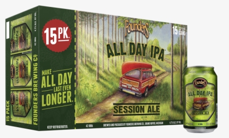 Allday 15pk - Founders Session Ipa, HD Png Download, Free Download