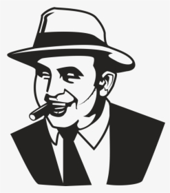 Silhouette Gangster Clip Art - Al Capone Clipart, HD Png Download, Free Download