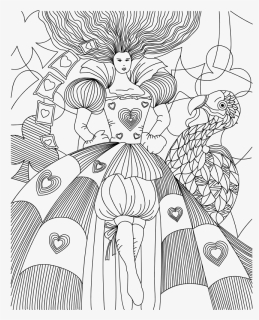 Queen Of Hearts - Coloring Page Queen Of Hearts, HD Png Download, Free Download