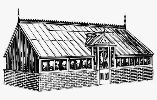 Greenhouse Clip Arts - Green House Black White, HD Png Download, Free Download