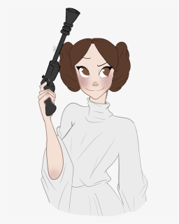 Leia Drawing General - Princess Leia Cartoon, HD Png Download, Free Download