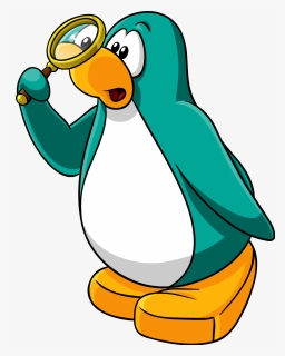 Penguin With Magnifying Glass , Png Download - Club Penguin Norman Swarm, Transparent Png, Free Download