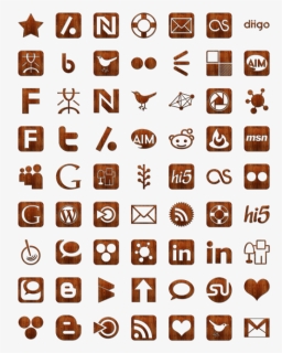 Wood Social Networking Icon Pack By Webtreatsetc - Social Media Icons, HD Png Download, Free Download