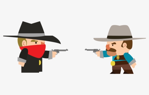 Cartoon Clipart , Png Download - Sheriff Vs Bandit, Transparent Png, Free Download