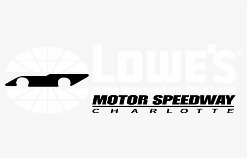 Lowe"s Motor Speedway Charlotte Logo Black And White - Charlotte Motor Speedway, HD Png Download, Free Download