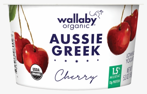 Wallaby Cherry Organic Greek Low Fat Yogurt - Wallaby Yogurt, HD Png Download, Free Download