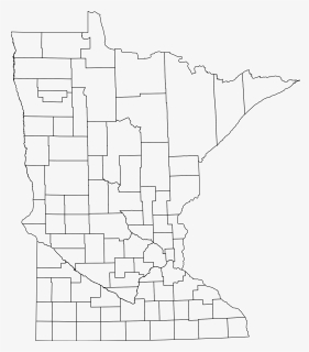 Minnesota Counties Clip Arts - Minnesota Outline With Counties, HD Png Download, Free Download