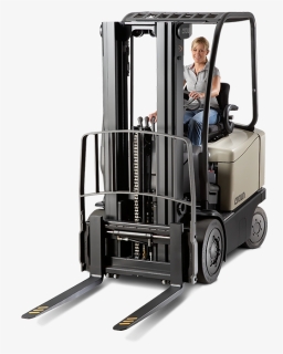 Operator Navigating On Sit Down Counterbalance Forklift - Forklift With Driver Png, Transparent Png, Free Download