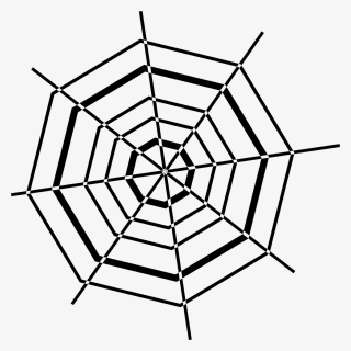 Octagonal Spider Web - Spider Web Tattoo Png, Transparent Png, Free Download