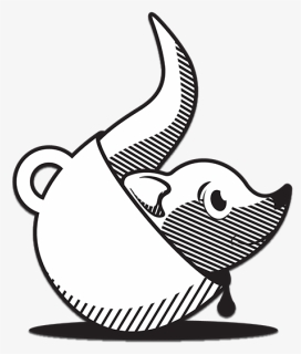 Badger In A Cup Sticker Cup Badger Cute Coffee Sticker, HD Png Download, Free Download