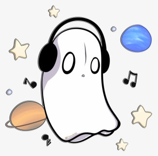 Graphic Freeuse Music Soothes The Soul Napstablook - Napstablook Headphones, HD Png Download, Free Download