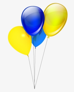Colorful Balloons Png Clipart Background - Blue And Yellow Balloons Clipart, Transparent Png, Free Download