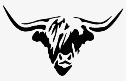 Cow - Highland Cow Head Silhouette, HD Png Download, Free Download