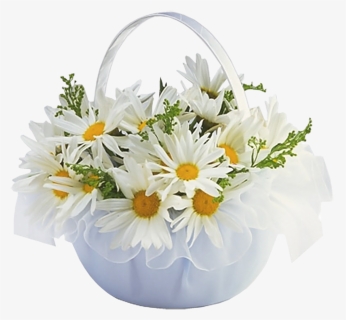 Daisies Clipart Wheat Grass - Png Image Of Flower Basket, Transparent Png, Free Download