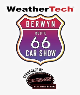 Weathertech Berwyn Rt66 Car Show Sponsored By Paisans - Emblem, HD Png Download, Free Download