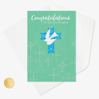 Dove And Crosses Confirmation Card - Paper, HD Png Download, Free Download